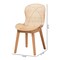 Baxton Studio Sabelle Japandi Natural Brown Mahogany and Rattan 2-Piece Dining Chair Set 232-2PC-12831-ZORO - alternate 6